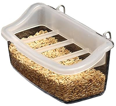 Vogelbox Futterspender Papageien Futternapf Käfig Kunststoff Futterbehälter Vogel Vogelkäfig Zubehör