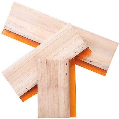 Fhjsyeirly 3 Pcs Silk Screen Printing Squeegee Ink Scaper Scratch Board Tools 16cm 24cm 33cm