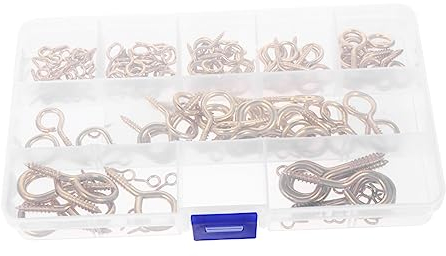 Healeved 90stücke Schraubhaken Und Tassenhaken Aus Legierung Selbstschneidende Haken Als Innensechskantschraubenhaken Und Becherhaken Für Wand Und Decke