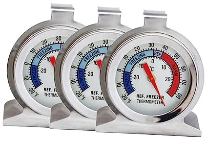 POPETPOP 4 Pièces température de l'acier inoxydable mètre de température de réfrigérateur au thermomètre pour réfrigérateur thermomètre de congélateur équipement