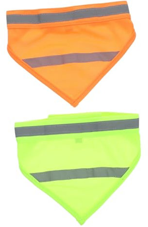 Happyyami 2stücke Reflektierendes Hundehalstuch Mit Sicherheitsstreifen Atmungsaktives Bandana Für Welpen Modisches Halstuch Für Haustiere Für Nächtliche Spaziergänge