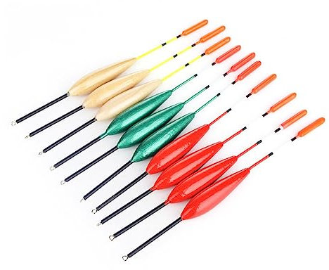 SUPVOX 10pcs Large Drifting Fishing Bobbers Wooden Fish Drifts Fishing Supplies Buoyancy for Sea Tackle and Carp Tackle