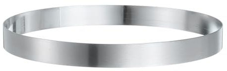 HARFINGTON Round Cake Ring 7.48 x 1 Inch Seamless Stainless Steel Pastry Mousse Dessert Ring Mirror Coating for Baking Cooking English Muffins Crumpet Making Tool