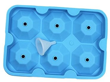 Amosfun Kühlschrank-eismaschine Mit 6 Mulden Diamantform Silikon Sicher Zum Trinken Einfach Mit Trichter Zu Verwenden