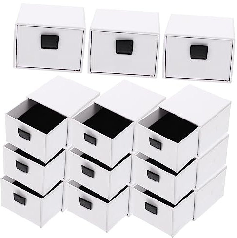 VALICLUD 12 Piezas Joyero De Almacenamiento Para Joyas Organizador De Joyas Contenedor Para Pulseras y Pendientes Caja De Almacenamiento Joyero Portátil Para Viajes Para Collares y Anillos