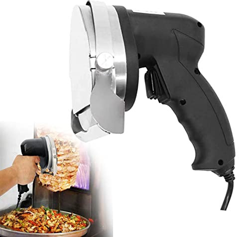 CWCQGH Coupe-Kebab, Couteau électrique à épaisseur réglable 80 W, trancheuse Professionnelle pour Kebab, Couteau à Kebab électrique