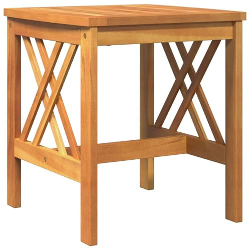 vidaXL Sidobord Brun Massivt akaciaträ, Acacia Utebord, Modern Trädgårdmöbel, Minimalistisk Patiosida, Väderbeständig, Kompakt Dekor