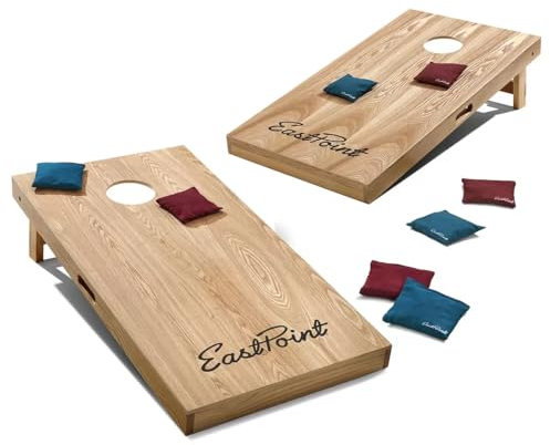 Eastpoint Wooden Heritage Cornhole Set mit 8 Sitzsäcken | NAEM