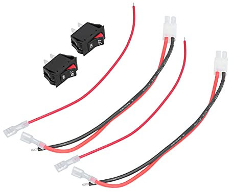 2Pcs For Tamiya Style Connector with Mini Rocker Switch Sturdy Durable Safe Efficient Battery Charge Lead Adapter Cable