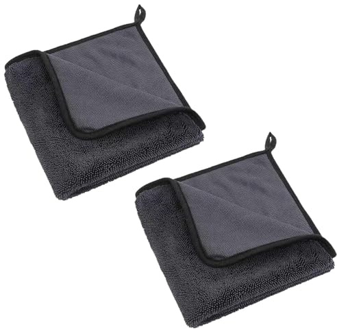 2 Pack Magic Bathroom Drying Cloth 40×60 cm Absorbent Microfibre for Clean | Magic Cloths for Cleaning Shower Glass Streak-Free Thickened for Removing Water in Car Window Shower Bathroom Magic Cloth