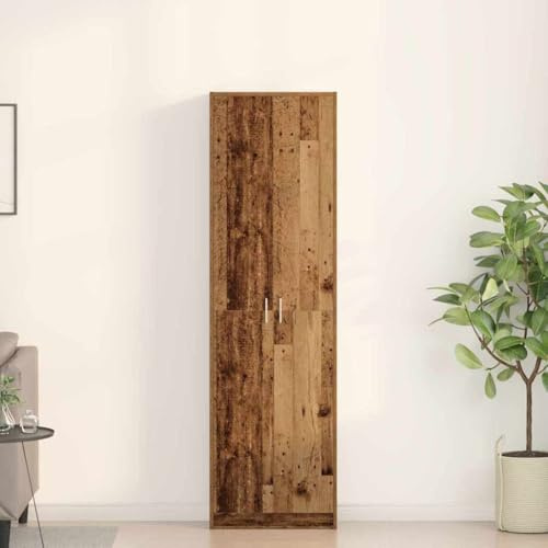 Frdhee Putzschrank Schlafzimmer Schrank,Kleiderschrank mit Regal Altholz 55 x 25 x 189 cm Holzwerkstoff,Kleidung Schrank für Schlafzimmer Gästezimmer