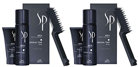 2er Wella Professionals SP Just Men Gradual Tone Pigment Mousse Schwarz 60 + 30 ml