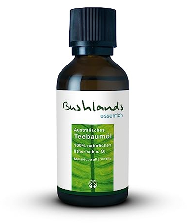 Teebaumöl 50 ml - 100% naturreines, australisches, ätherisches Öl der Pflanze Melaleuca alternifolia von Bushlands essentials