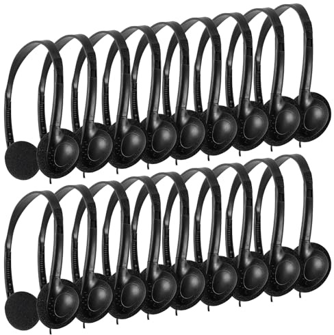 CN-Outlet Wholesale Kids Headphones in Bulk 25 Pack for School Classroom Students Children and Adults - Black