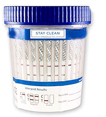 25 Tassen – Bleiben Sie sauber Urin Drogen-Test-Kits – 12 Panel Multi Drug Screen Cup - Urin Drogen Screening + FDA Clia Waived, AMP, BAR, BUP, BZO, COC, THC, PCP, MTD, MDMA, OXY, MET, OPI, MOR (25)