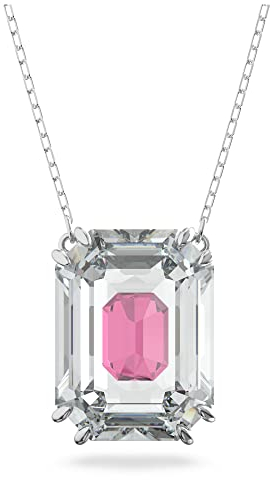 Swarovski Collana Chroma, Rosa, Placcato Rodio