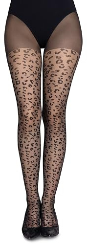 LORES Collants fins noirs mats semi-transparents pour femme avec motif pour bureau, école, diamant, tenue sexy à motifs