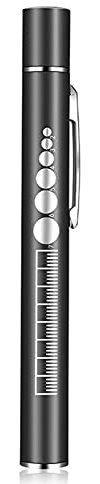 DEWIN Pen Torch, Rechargeable LED Pen Light Reusable Medical Penlight with Pupil Gauge for Nurses Doctors