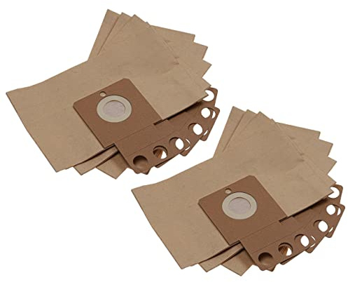 vhbw 10x sacchetto compatibile con Kärcher Robocleaner RC 3000, RC 4.000 aspirapolvere robot - 24,5cm x 20,5cm Marrone