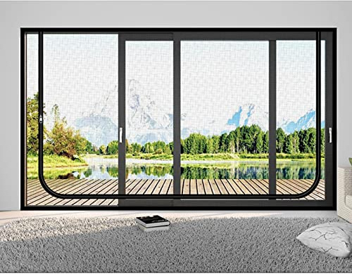 TONGha Zanzariera per porta, dimensioni personalizzate, zanzariera a rete, rimovibile, autoadesiva, per ventilazione dell'aria, tenda con cerniera, facile da installare