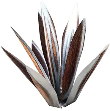 Liummrcy Tequila Rustic Agave Plant Sculpture, Silver Iron Metal Art, DIY Garden Yard Statue, Birthday Gift