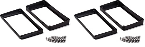 Aflytep 4 Stücke Schwarz Gebogen Humbucker Pickups Rahmen Ringe für Elektor Gitarre