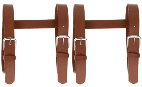 Toddmomy 2pcs Blanket Straps Outdoor Picnic Blanket Out Door Rugs Gym Belts Carrier Travel Yoga Mats Rug Carrier Pu Yoga Strap Carpet Bedroll Brown Leather Field
