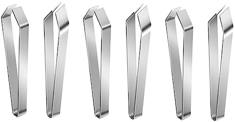 Beaupretty 18pcs Stainless Steel Hair Removal Tool Portable Pig Hair Removers for Kitchen Supplies Manual Tweezers for Eyebrow Plucking and Fine Hair Tweezing