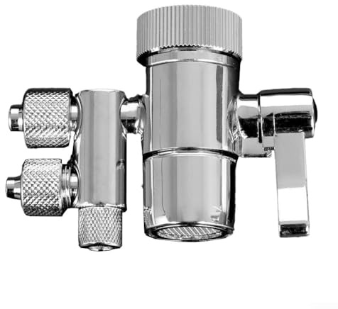 Umstellventil, Wasserreiniger-Umschaltventil für Espring Zwei-Wege-Wasserhahn-Filter, Umstellventil, 0,95 cm und 5/16 Zoll Out