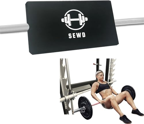 Verwandelt jedes Kniebeugengestell in Hüftstoßmaschine von SEWD - Hüftstoßbank Rückenpolster passend für olympische Langhantelstange - Multifunktionales Workout-Pad für Hüftschub, Bankdrücken, Plank,