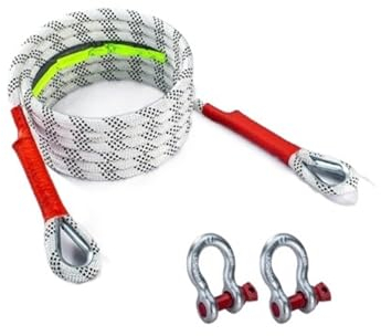 nmbhus 0/3/5/10 Tonnen 3M Auto Abschleppseil Kabel Abschleppen Zugseil Gurt Schnappen Auto Anhänger Traktionskabel Off-Road Gurt Haken LKW Winde (Color : 10T, Size : 3 M)
