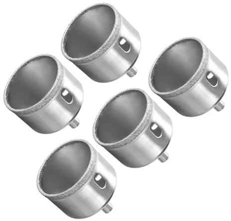 CoCud Diamond Drill Bits, 45mm Cutting Diameter, Nickel-plated Coating Diamond Core Drill Hole Saws - (Applications: for Glass Precision Drilling Bits Tools), 5-Pieces