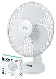 CFG Ventilatore da tavolo Bianco 40 diametro 40cm 3 velocità