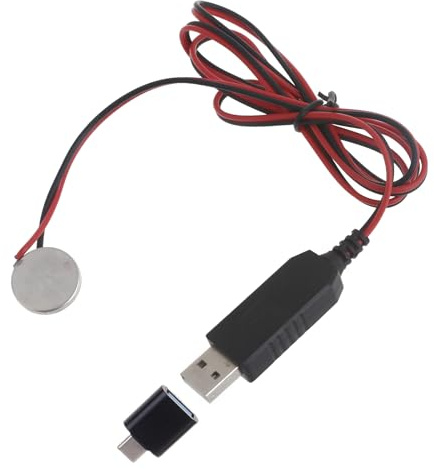 Zeiwohndc USB Auf-3-V CR2032-Dummy Batterie Ladekabel Mit Typ C Adapter. Ersetzen Sie Die 3-V Batterie Für CR2032-betriebene Geräte