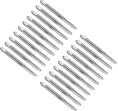 uxcell 20pcs Straight Flute Thread Tap, 6-32 UNC Screw Threading Tapping Tool Thread Milling Machine Taps, High-Speed Steel 6542 (HSS 6542)
