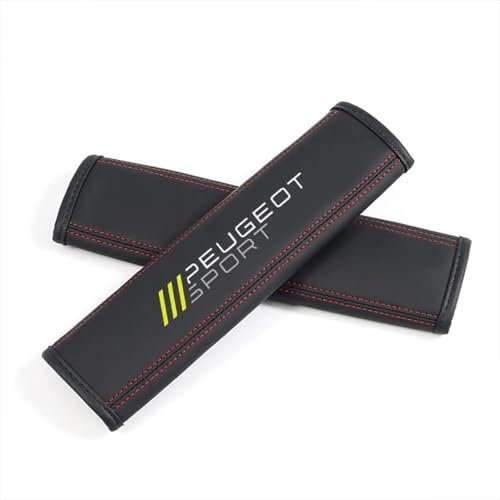 wxhzq 2 stück Auto Gurtpolster Seat Belt für Peugeot Sport 206 208 3008 307 207 301 308 5008 2008 508, Auto Kohlefaser Gurtschutz Sicherheitsgurt Abdeckungen Schutz Schulterpolste,A