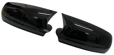 DXURFIPG Rückspiegel Abdeckung Auto-Rückspiegelabdeckung OX Horn Shell Trim Für VW Für Golf 4 MK4 GTI R Für Bora Für Jetta Für Passat B5 1997-2004(Gloss Black)