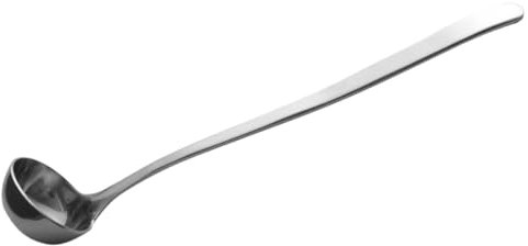 Cabilock Cuchara De Miel Colador Poseedor Cuchara Para Condimentos Mango Largo Fabricante Para Verter Dispensador De Jarabe De Café Vajilla Cafetera Fria Acero Inoxidable Silver