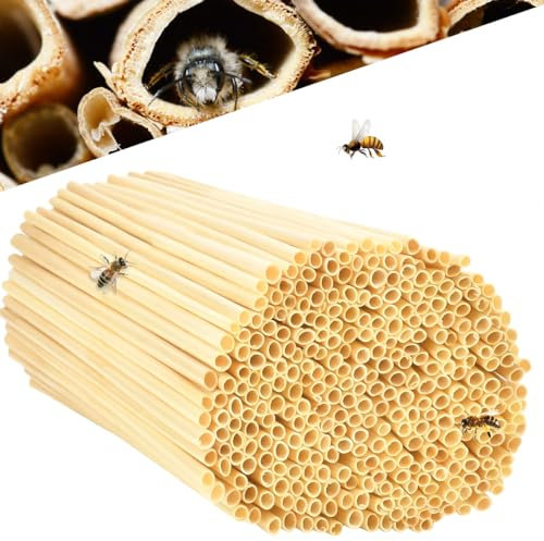 Insektenhotel Füllmaterial 300 STK,Nisthülsen für Wildbienen 14,5 cm lang,Nisthülsen für Insektenhotel,Niströhren für Wildbienen,Weizenhalme füllung für Wildbienenhotel, Bienenhotel Nisthilfen