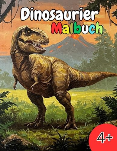 Dinosaurier Malbuch: Mit diesem Malbuch voller Malspaß können Kinder beim Ausmalen und Entdecken spannender Dino-Fakten ihre Kreativität fördern und spielerisch lernen.