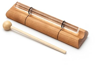 Kristall-Energieriegel-Glockenspiel – Holz-Handwindspiel, Glocken-Schlaginstrument mit Schlägel for Meditation, Klangheilung, Yoga und Unterricht(E7)