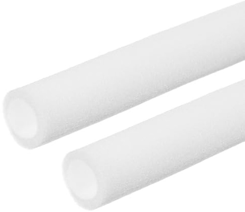 PATIKIL 2 Stück Rohrisolierung Schaumstoff 2m Lange, 28mm ID x 38mm OD Isolierung Rohr Schaumstoffschlauch für Heizung Sanitär Heizungsrohr Schwimmbadgriff (Weiß)