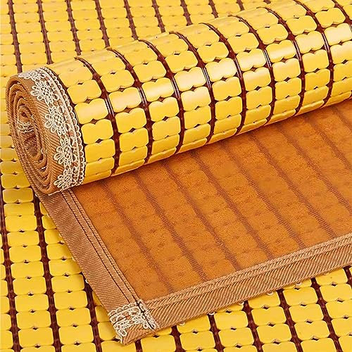 Tapete de cama de bambú, tapete refrescante para dormir de verano, colchones de bambú suaves plegables, tapete de aire acondicionado suave, refrescante y transpirable, para dormitorio de estudiantes
