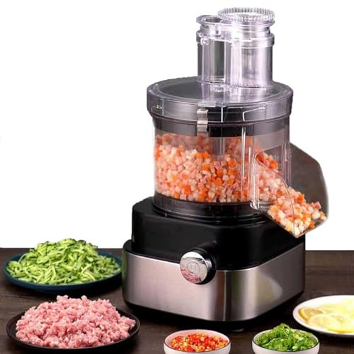 Cortadora de verduras multifunción 5 en 1, cortadora de verduras eléctrica, trituradora comercial, picadora de carne, rebanadora para cantina, restaurante