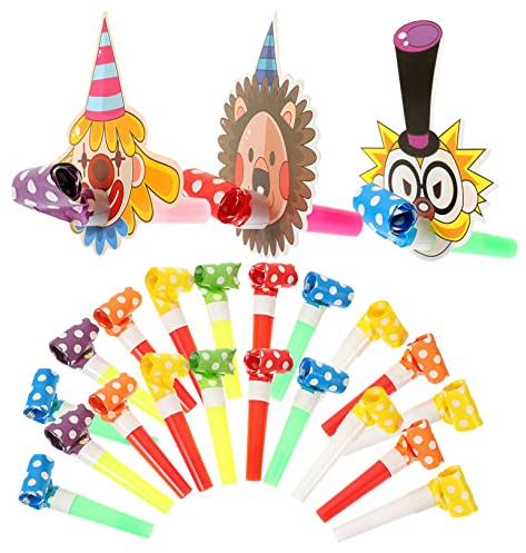 LABRIMP 30piezas Accesorios De Dragón Soplado De Dibujos Animados Matracas Para Fiestas Sopladores De Cumpleaños Para Fiestas De Cumpleaños