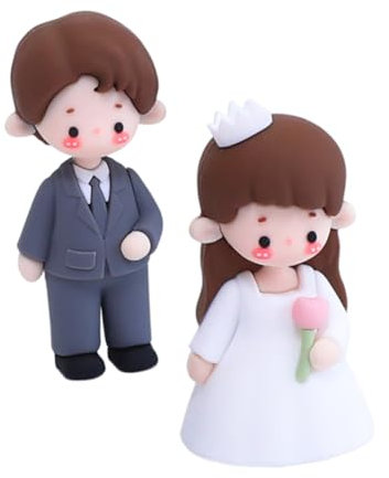 iplusmile 2 pezzi Decorazione Torta Matrimonio Statuine Sposa e Materiale Addobbi Versatili per Ogni Tema Nuziale per Torte e Fidanzamento