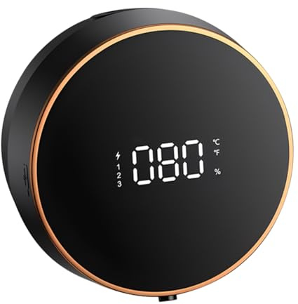 Yardenfun Dispensador de Jabón Automático sin Contacto Recargable por USB Pared Diseño Moderno Negro para Baño Interior con Dosificación Ajustable y Fácil Recarga