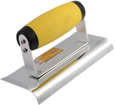 Llana de acero inoxidable for enyesar, con extremos curvos, for acabado paredes, azulejos y pisos, llana yeso, albañil, herramientas construcción