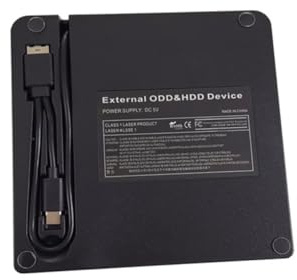 Toddmomy Type C External Dvd Drive ABS USB 3.0 with 4MB Cache for Laptop