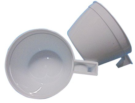 PZ 250 TAZZINA BIANCA CL 10 PER CAFFE' CON MANICO TAZZA BICCHIERE CAFFE' IN PLASTICA COFFEE AND HOT DRINKS